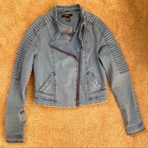 Denim biker style jacket